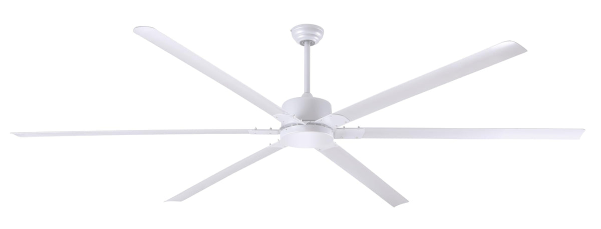 Canarm CP96WH Industrial Ceiling Fan, 96-Inch - Classic White, Downrod Mount with Zinc Ball Hanger, Ideal for Large Commercial &