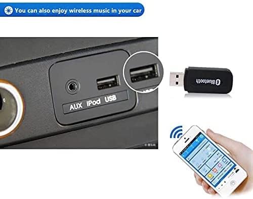ECOMGEAR USB Bluetooth Audio Music Receiver Adapter for PC Speaker Phones with 3.5mm Stereo + ABEL Cable Tie