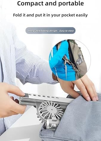 Adjustable Laptop Cooling Stand with 2 Quiet RGB Fans Foldable Ergonomic Design for 10-17” Laptops Aluminum Alloy Perfect for Gaming Office & DJ Use