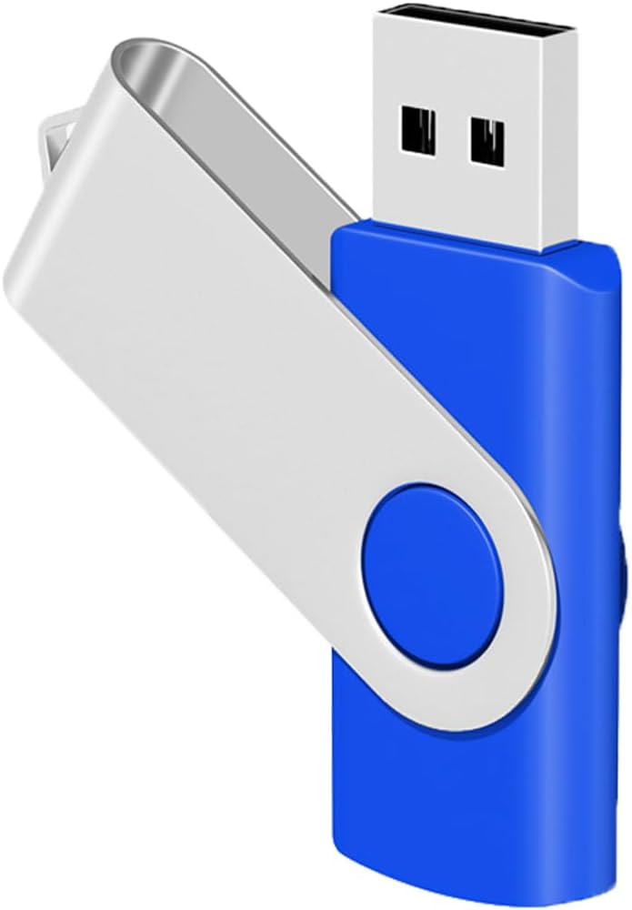 2GB Bulk Flash Drives 50 Pack EASTBULL USB 2.0 Metal Flash Drives Bulk Swivel USB Drives Bulk Thumb Drives Pack (2GB)