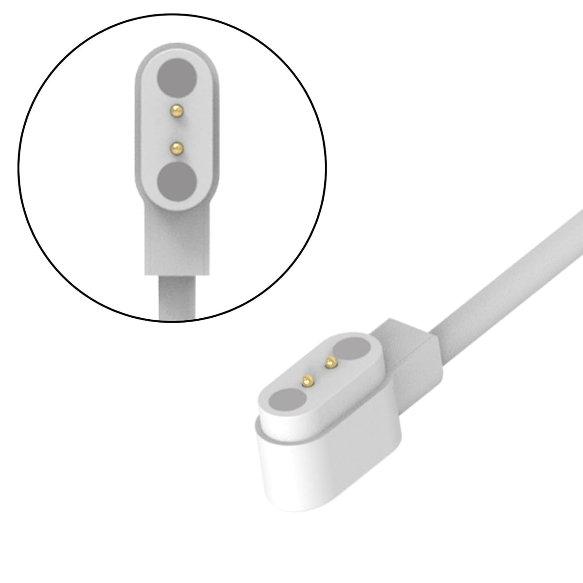 Replacement Charger for SKG V7 Pro / V7 Watch, 1.9ft USB Magnetic Charging Cord (White&White)