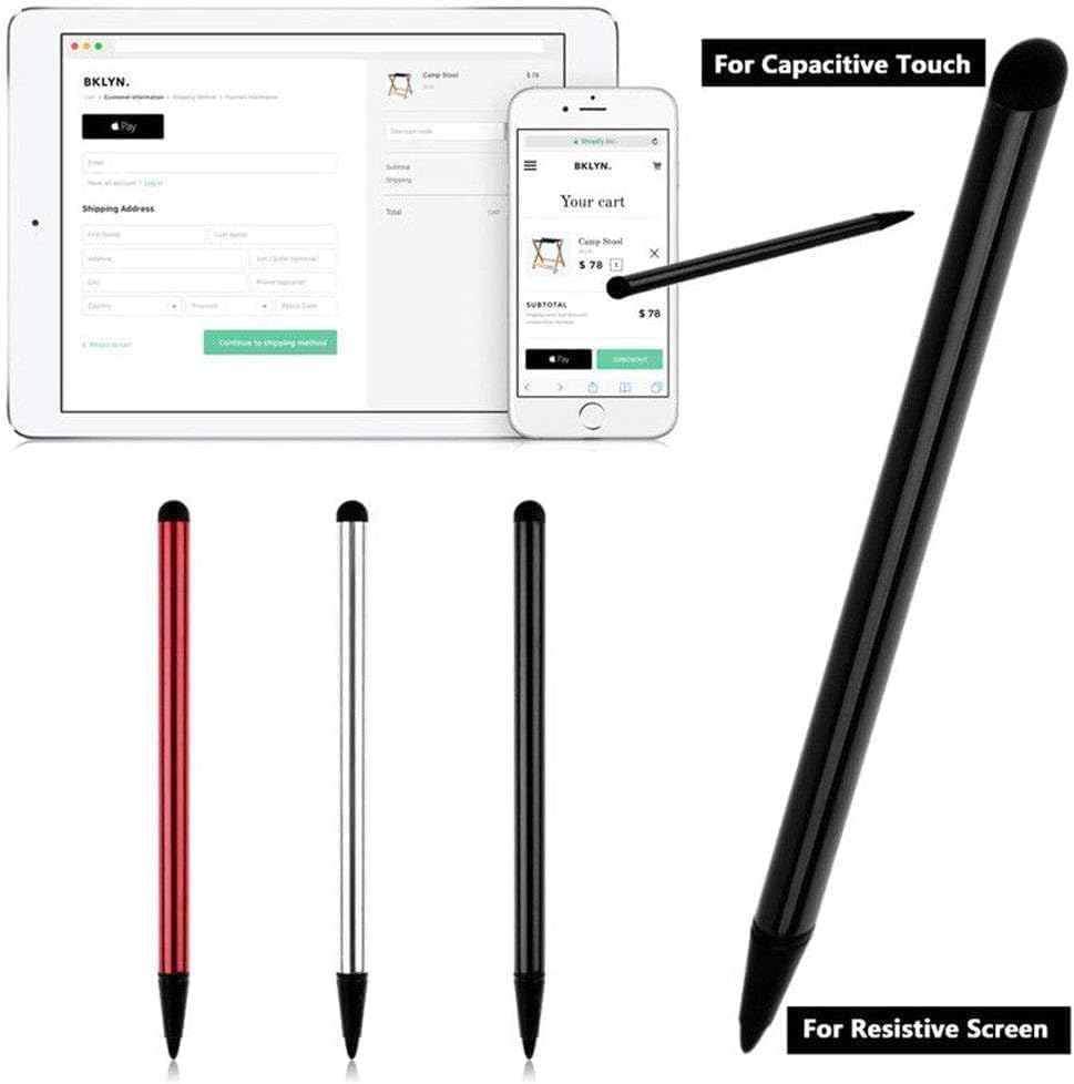4Pcs Black Stylus Pens for Touch Screens, Universal Capacitive Stylus Compatible for iPad, Samsung Galaxy