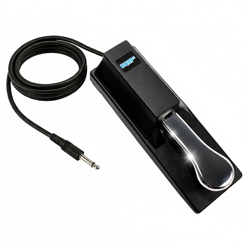 HQRP Sustain Pedal compatible with Yamaha DGX-230 / DGX-530 / DGX-640 / EZ-220; Piaggero NP11 / NP31 / PV60 / NPV80; PSR-E343 /