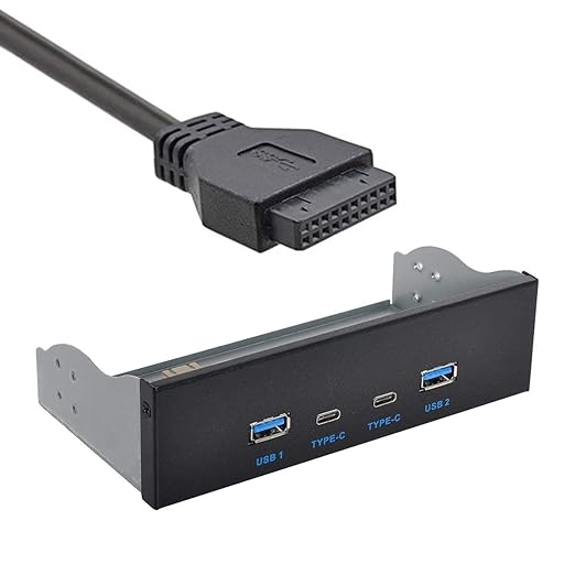 chenyang 5.25 Front Panel CD-ROM Bay USB 3.0 & USB-C HUB 4 Ports Motherboard Adapter