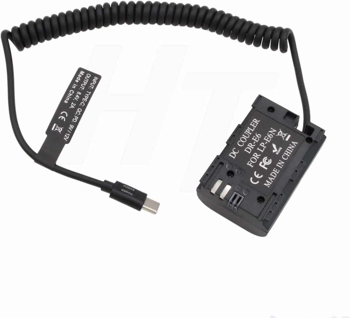 HangTon LP-E6N Dummy R5 R5C R6 R7 R6 mk2 5D3 7D 4K Power Bank PD QC USB Type C to Battery for Canon EOS II BMPCC