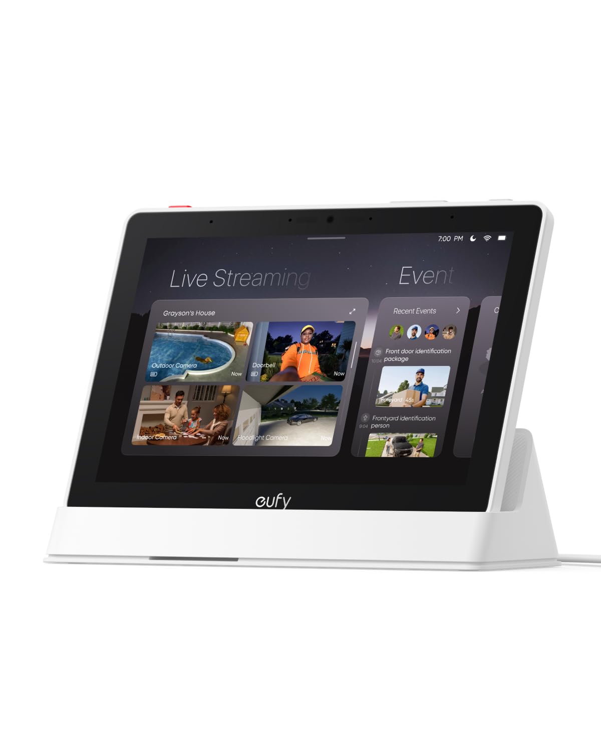Eufy Security Eufy Smart Display E10, Smart Home Hub, 8 Control Panel, Compatible Devices, Four Views On One Screen, Instant Doo