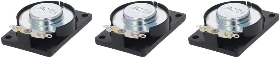 Fielect 3Pcs DIY Magnetic Speaker 2W 8 Ohm Replacement Loudspeaker, Rectangle Shape 40 x 28mm (L x W)