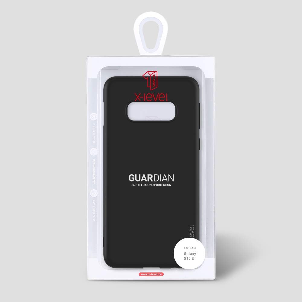 X-level Slim Fit Soft TPU Case for Samsung Galaxy S10e, Ultra-Thin Matte Finish Cover for Women (Black, 2019)