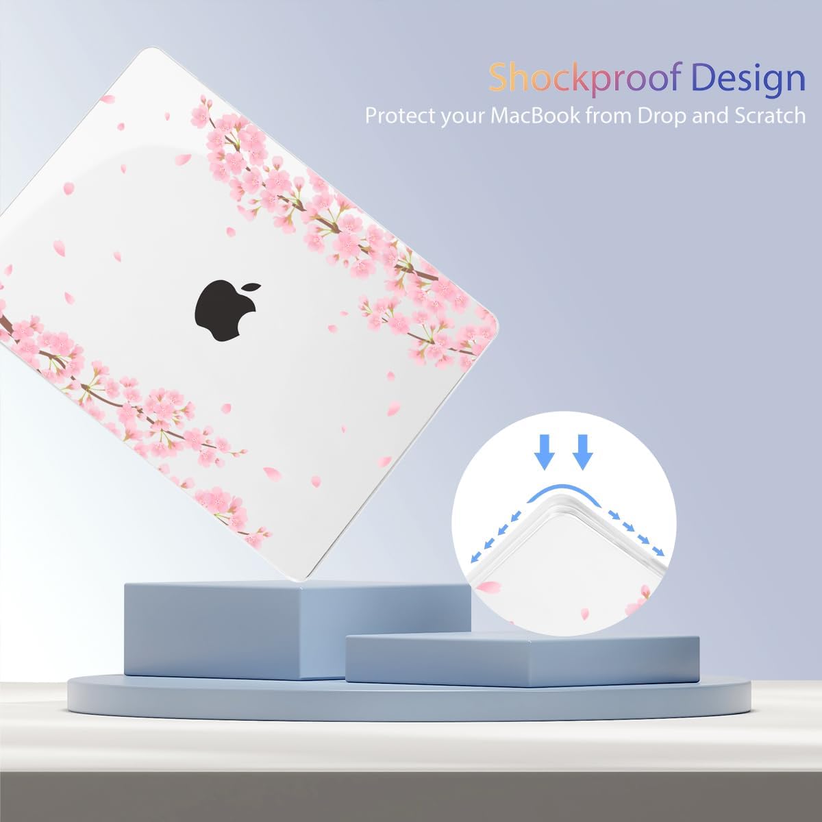 Teryeefi Compatible for MacBook Air 13.6 inch Case A3240 A3113 A2681 (2025 2024-2022 Release), Protective Plastic Hard Shell Cover for MacBook Air M2 M3 M4 13 inch, Pink Aakura A005