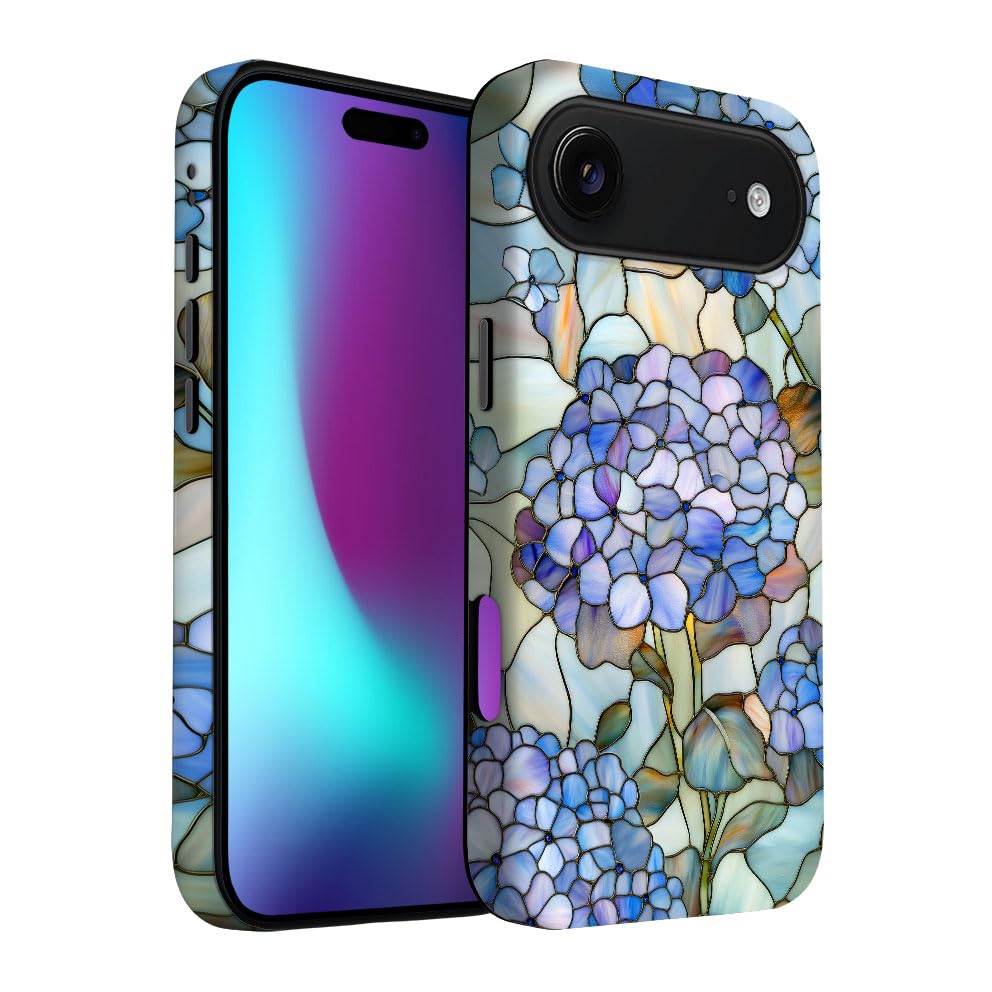 Yuzbira For Iphone 17 Air Case | Hydrangea Macrophylla | Slim Drop Protection Design