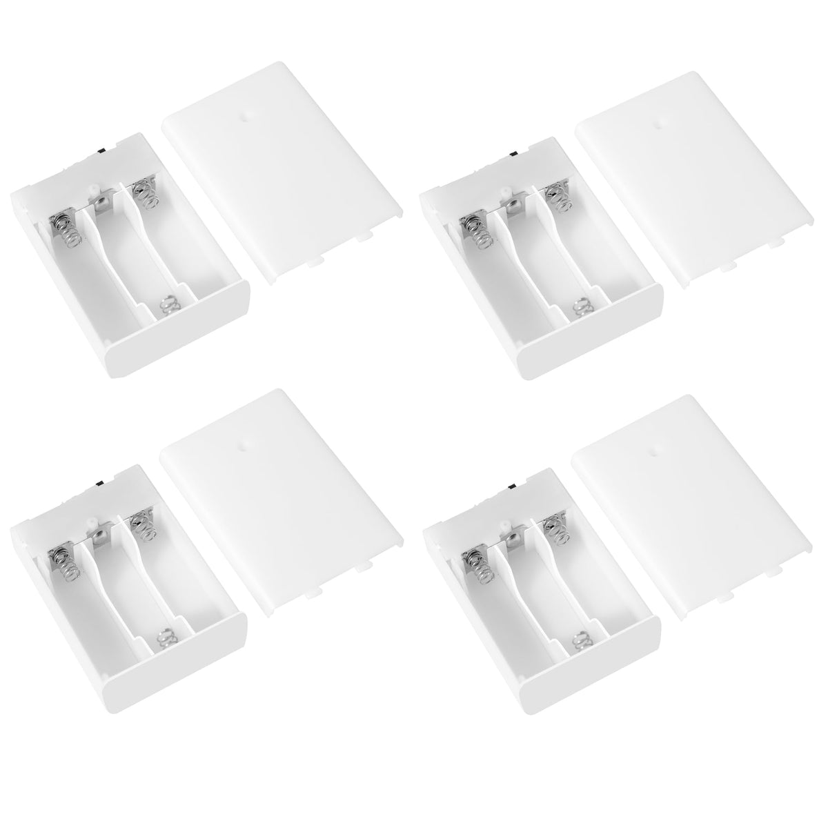 Cjgyz Battery Pack For Led Neon Signs, 3Aa Transparent Case, 5V Power Supply With Usb Connection (White, 3Aa-4Pcs)