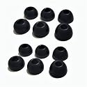 Luckvan Silicone Ear Tips for Beats Studio Buds Tips Replacement Ear Earbuds Tips for Beats Studio Buds+/Fit Pro/Solo Buds Earbuds 6 Pairs LMS Black