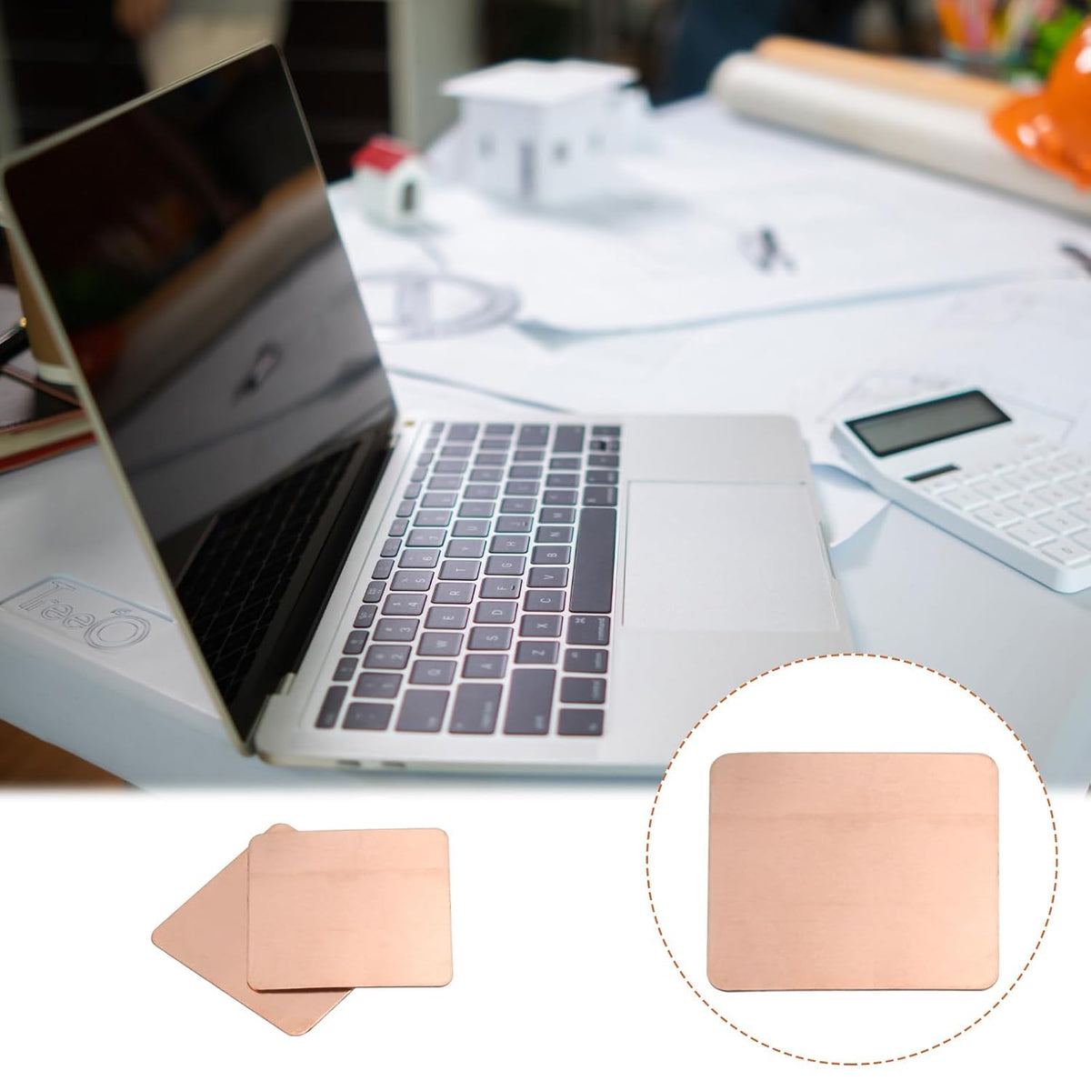 MECCANIXITY Heatsink Copper Pad Shim - 20mm x 20mm x 0.3mm Thermal Conductive Heat Sink Pack of 12