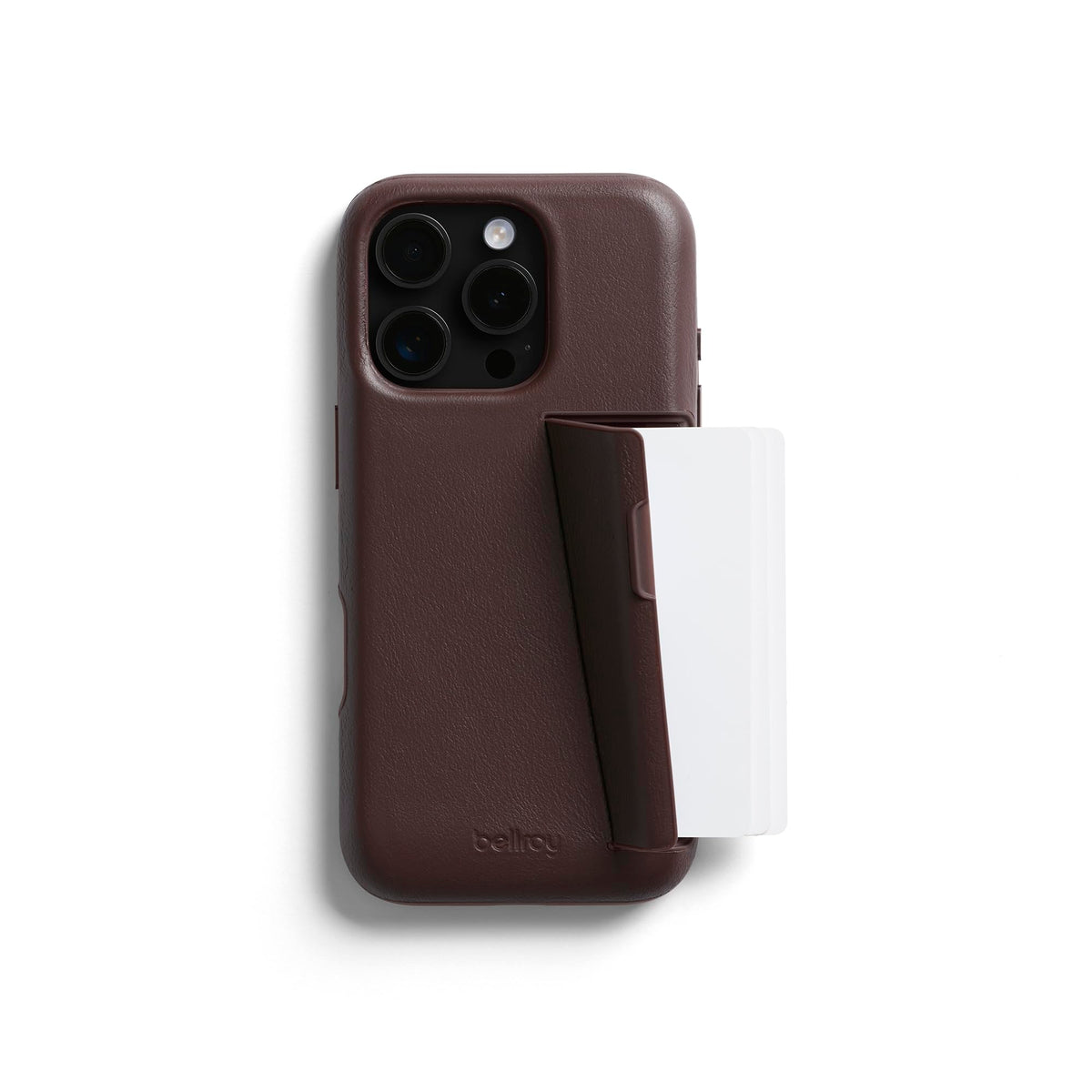 Bellroy Phone Case - 3 Card For Iphone 16 Pro (Leather Iphone Case, Phone Wallet) - Ganache