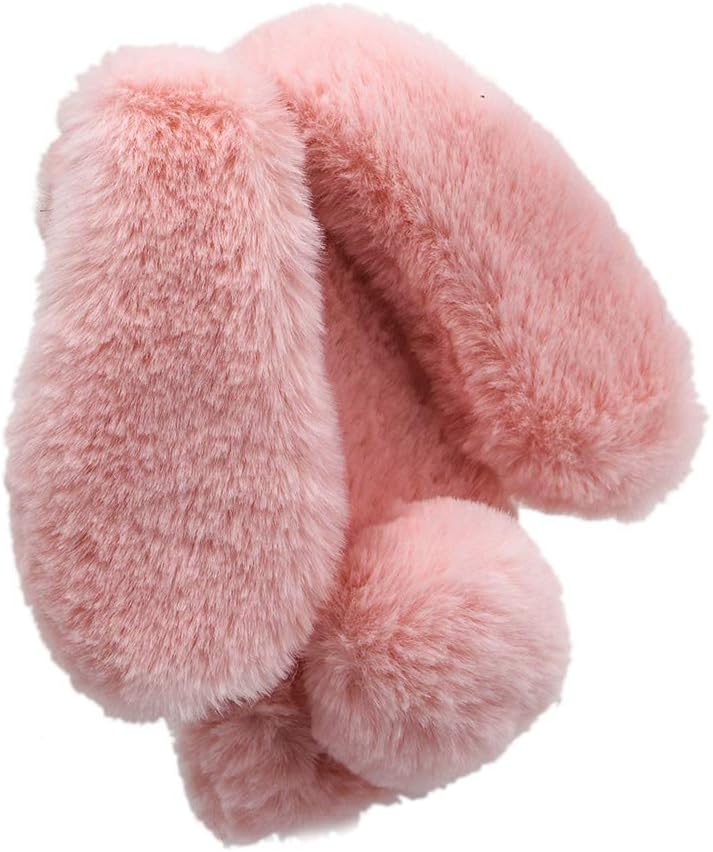 Rabbit Fur Ball Case for Samsung Galaxy Note 8 - Luxury Cute 3D Diamond Winter Warm Soft Furry Phone Cover