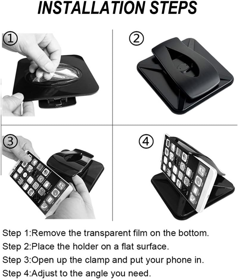 AONKEY Cell Phone Holder for Car, Anti-Slip Dashboard Mount for All Smartphones, Compatible with iPhone & Galaxy