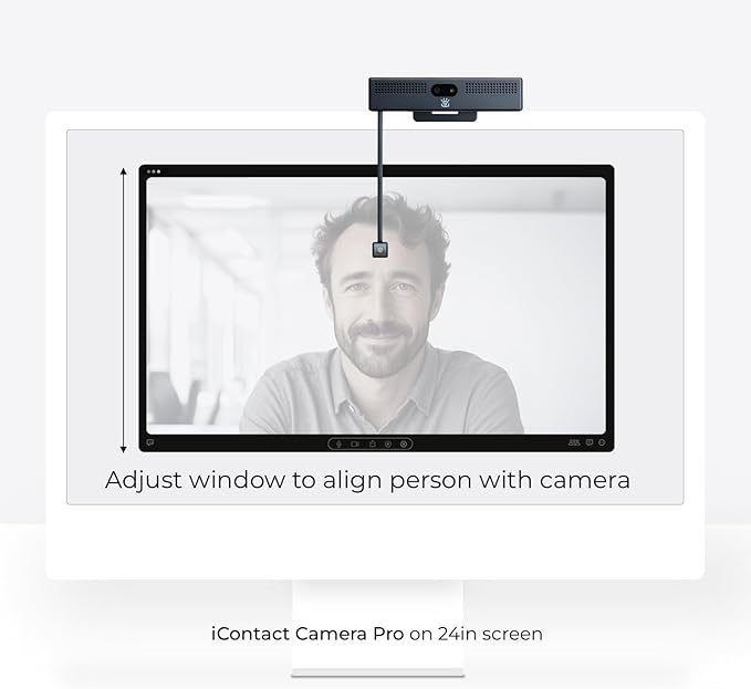 ProHello 4K HD Webcam with Eye Contact Windows Hello Facial Recognition Noise Cancelling Mics USB Plug & Play for Mac PC & Linux Works with Zoom Teams Meet Video Calls