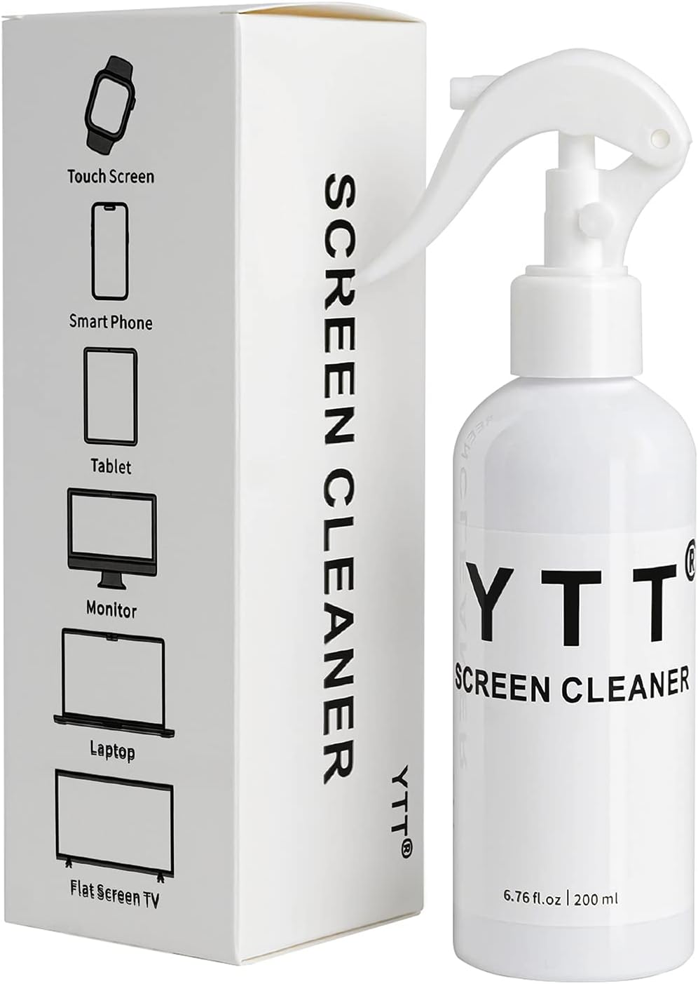 YTT Screen Cleaner Spray and Microfiber Cloth Kit, Large Screen Cleaner for Laptop, TV, iPhone, iPad, MacBook, LED and