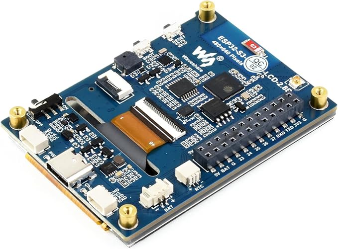 ESP32-S3 2.8inch Display Development Board ESP32 with 2.8inch IPS LCD 480x640 Resolution 32-bit LX7 Dual-Core Processor SPI + RGB Interface Supports WiFi & Bluetooth