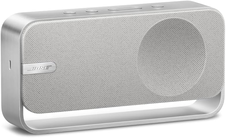 Bose SoundLink Home Speaker, Premium, Portable and Wireless Bluetooth Bookshelf Speaker, Up to 9 Hours Battery Life, Light Silver