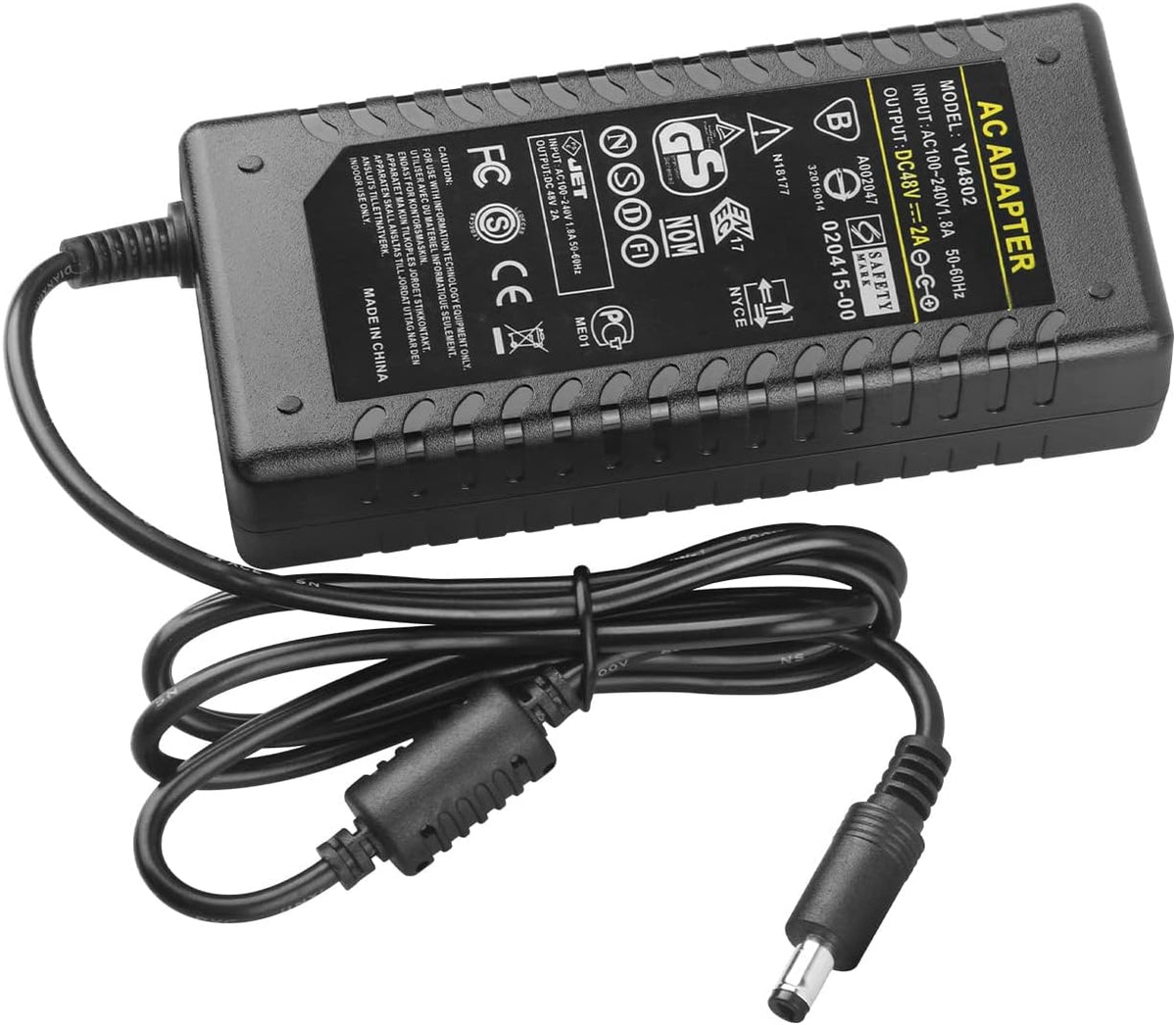 LeTaoXing 48V 2A Power Supply, AC to DC 48V 2A 96W Adapter for PoE Switch CCTV Camera Router Control System