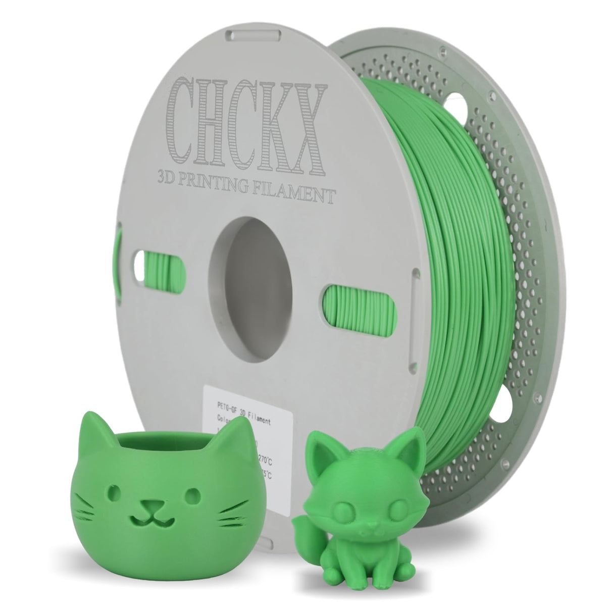 Chckx Glass Fiber Petg Filament 1.75Mm Green 1Kg Petg-Gf 3D Printing Filament High Impact Resistance Durability & Stiffness For
