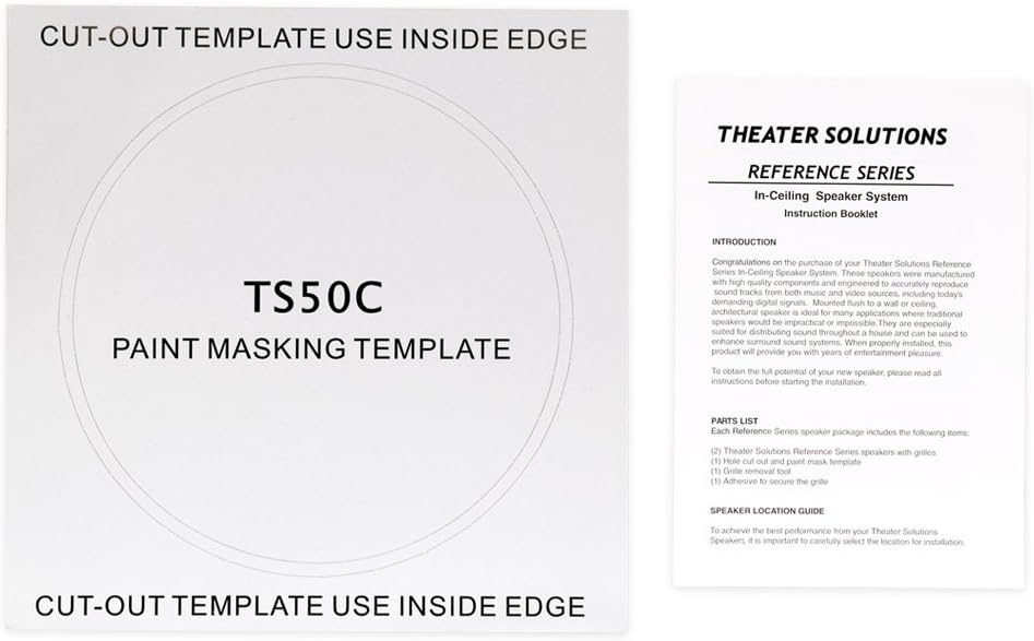 Theater Solutions TS50C 5.25-Inch In Ceiling Speakers, Surround Sound Home Theater Pair, White