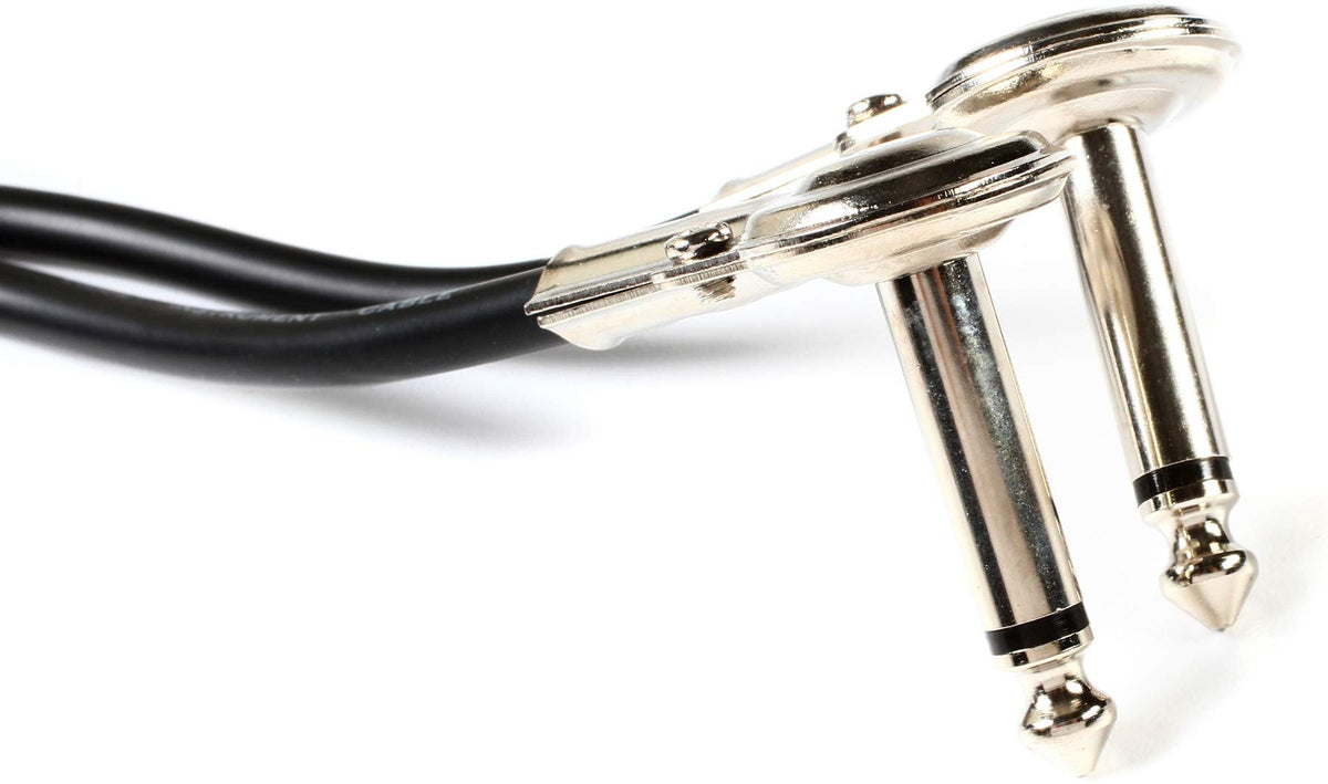 Hosa Irg-101 Guitar Patch Cable, Low-Profile Right-Angle To Same, 1 Foot