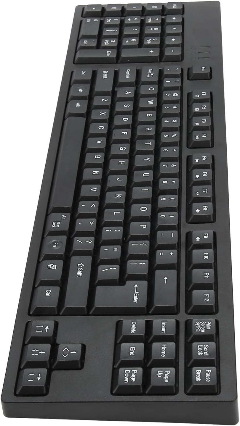 Dpofirs Left Handed Keyboard - 109 Keys Micro USB Ergonomic Layout, Plug and Play Office Keyboard for Business