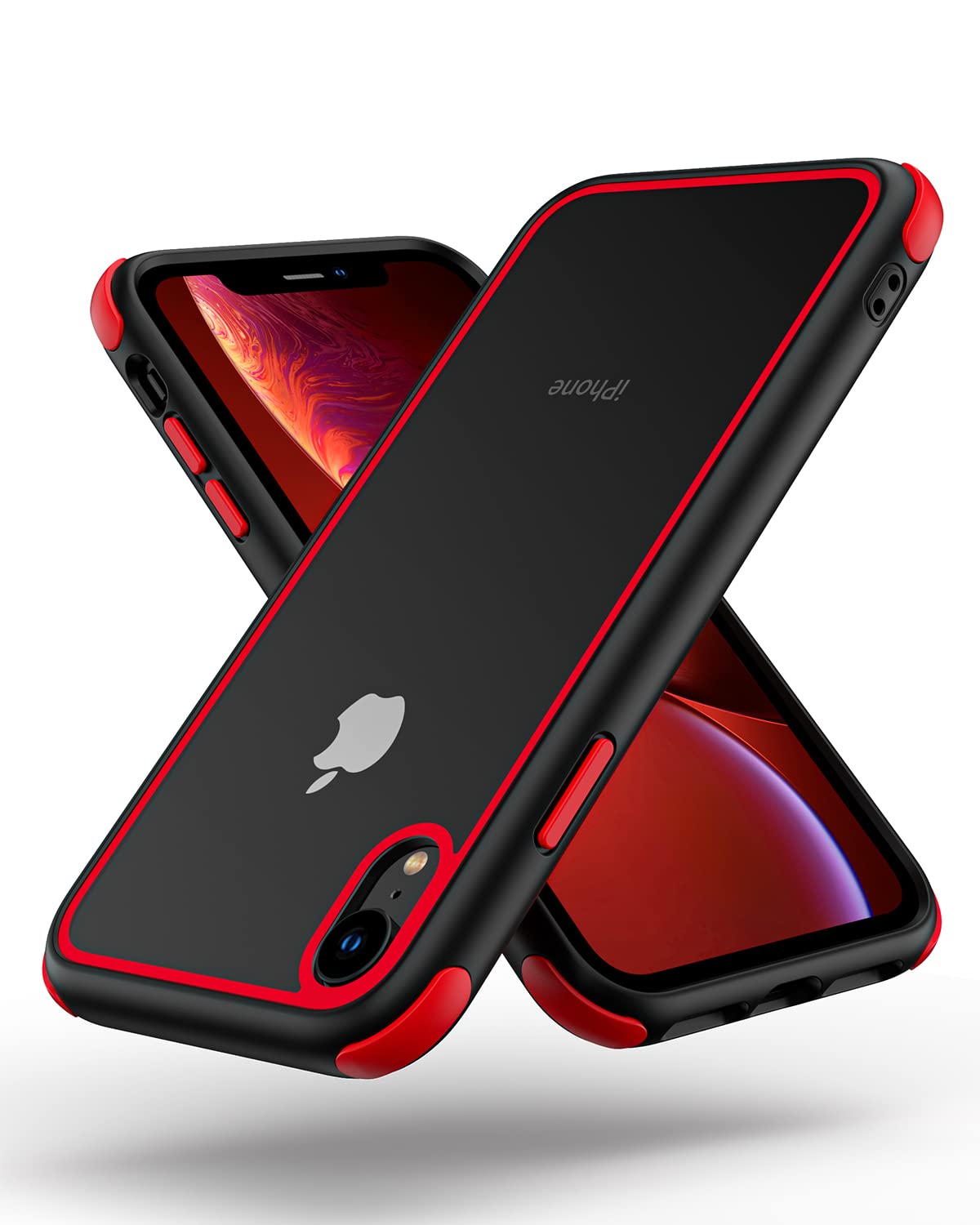 Mobnano For Iphone Xr Crystal Clear Case, Multicolor Protective Shockproof Bumpers Cover, Not Yellowing Anti Scratch Transparent