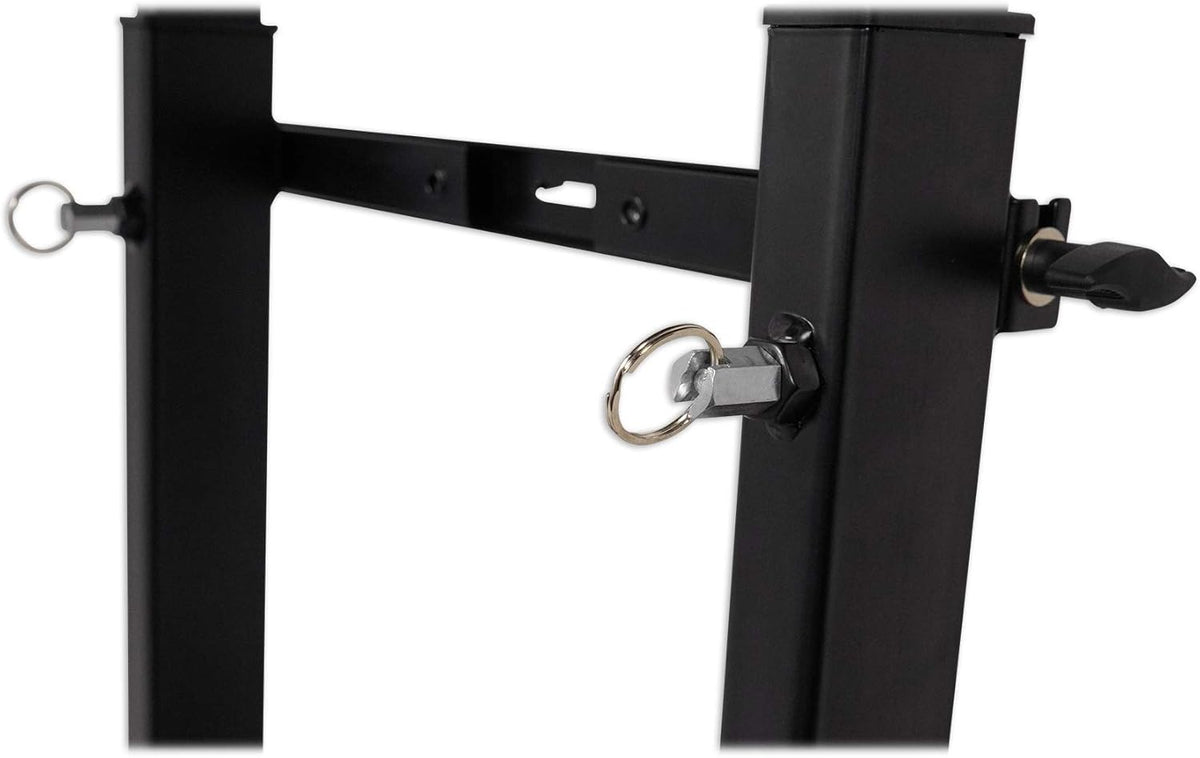 Rockville RXS20 Portable Mixer Stand 300 lbs Capacity, Adjustable Height 24-36in, Adjustable Width 13.8-23.6in, Collapsible, Padded Platform, Perfect for DJs and Musicians