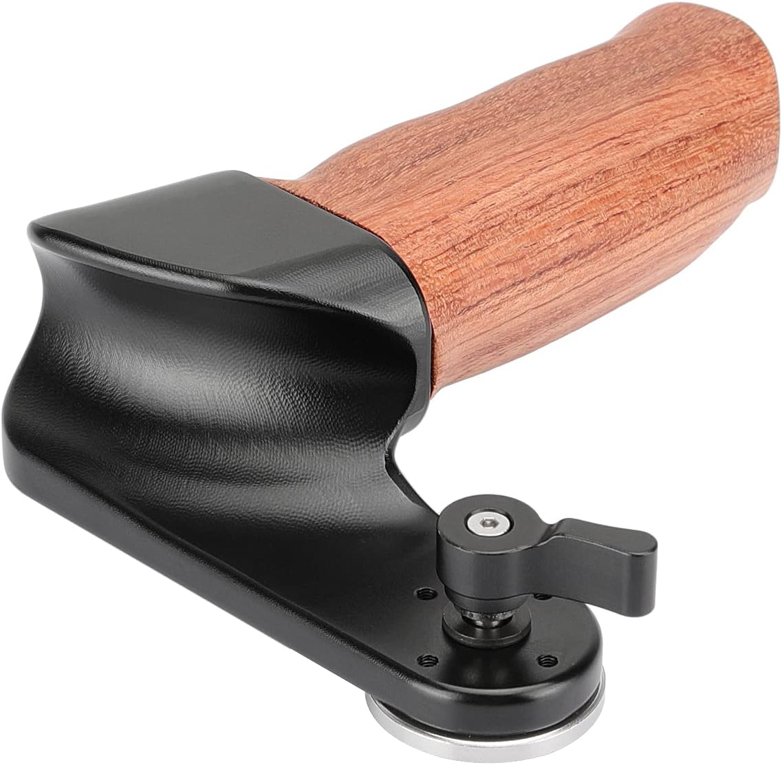CAMVATE Ergonomic Wooden Hand Grip with Rosette M6 Thread Screw Connection for Camera Shoulder Mount Rig(Right Hand) - 2927