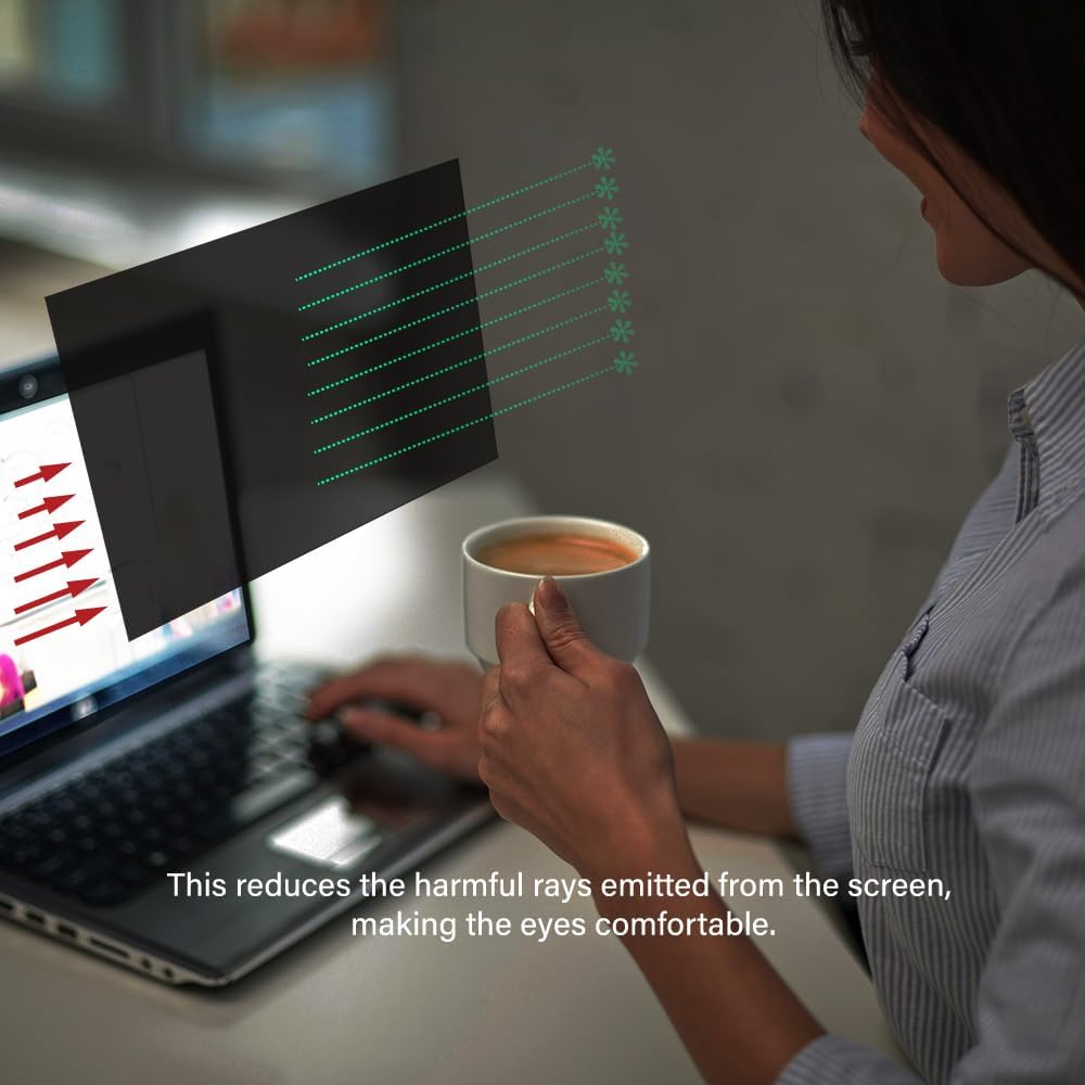 15.0 Inch Square - 4:3 Aspect Ratio - Laptop Privacy Screen Filter for Widescreen Laptop - Notebook - Anti-Glare - Anti-Scratch Black Security Sheild for Data confidentiality