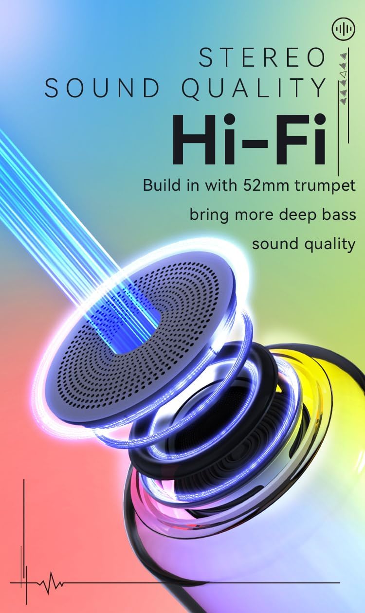 Generic Aura-Sync Surround Color Deep Bass Speaker, Small, Brown