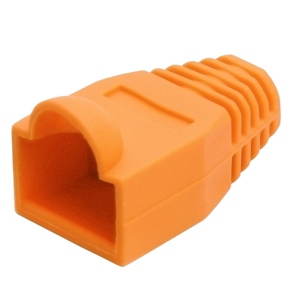 RJ45 Color Coded Strain Relief Boots 50pcs - Orange