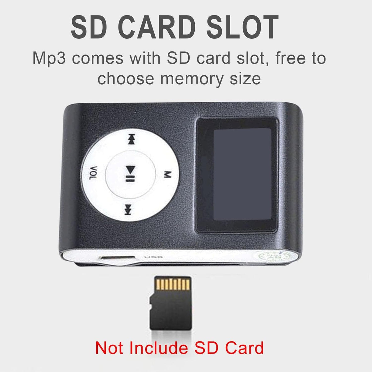 Generic Mp3 Mp3 Commuting, Mini Players with Earphone and USB Cable, Portable Player with LCD Screen, Support Memory