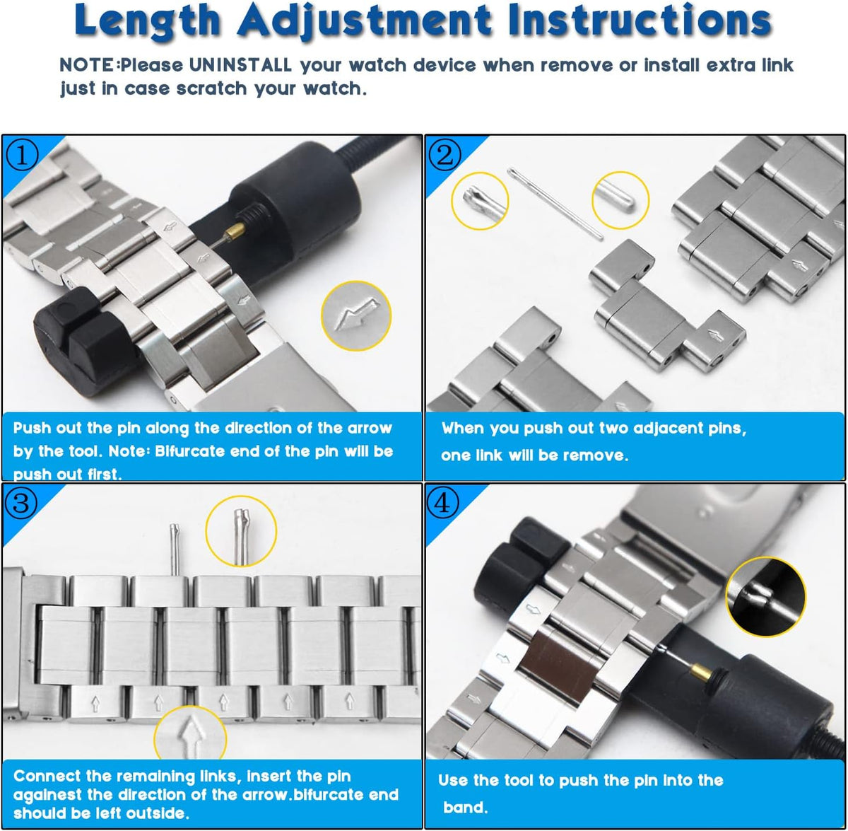 Metal Watchband for Fitbit Inspire 3, Stainless Steel Wrist Strap Bracelet Replacement for Smartwatch