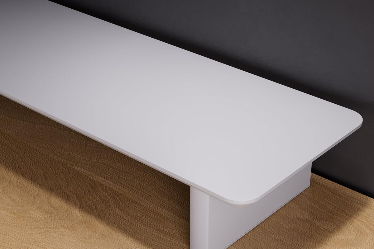 desk monitor stand (All White, Large)
