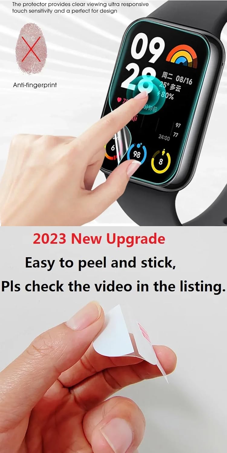 5Pcs Hydrogel Screen Protector for Amazfit Active - 1.75" Smartwatch Soft HD Clear TPU Film, Easy Installation