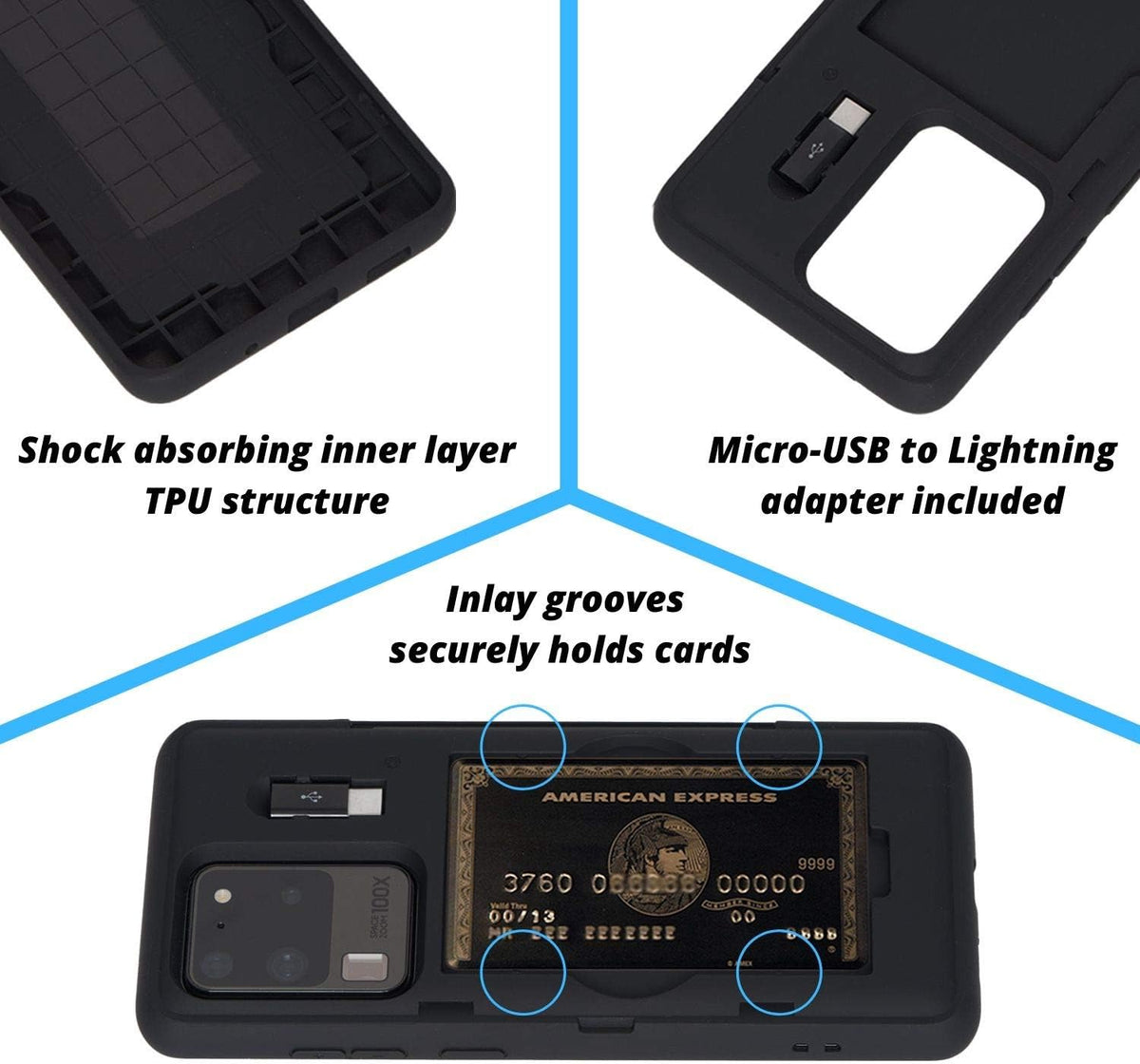 TORU CX PRO Case for Galaxy S20 Ultra, Slim Protective Cover with Card Holder, Kickstand, Marble Design