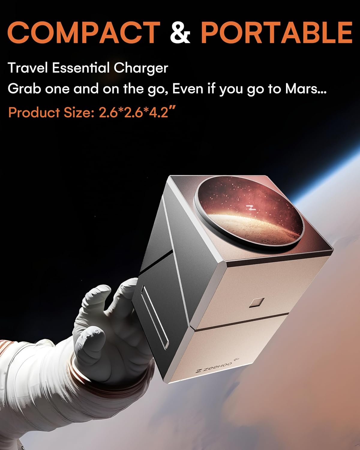 ZEEHOO 3 in 1 Charging Station for Apple, iPhone Mag-Safe Charger, Qi2 Certified, Rotating Wireless Charger Stand for iPhone 16,15,14,13,12 Series, Apple Watch, AirPods (USB-C Charger Included)