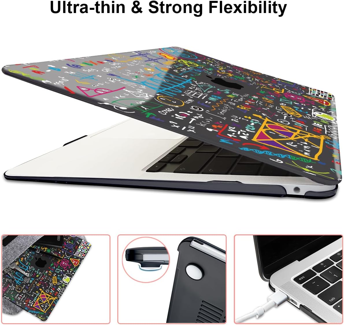 Compatible with MacBook Pro 13 inch Case M2 M1 A2338 2022 2021 2020-2016 A2251 A2289 A2159 A1989 A1706, Pattern Plastic Hard Shell Keyboard Cover Screen Film Webcam Cover, Abundant Formula
