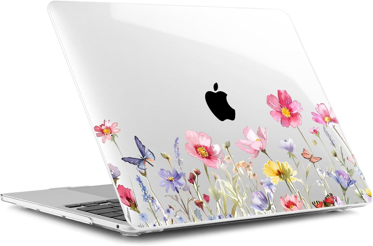 Batianda Case for M1 MacBook Air 13 Inch Model A2337 A2179 A1932 2021 2020 2019 Release,Lovely Creative Series Design Hard Shell with Keyboard Cover & Screen Protector, Spring Flowers