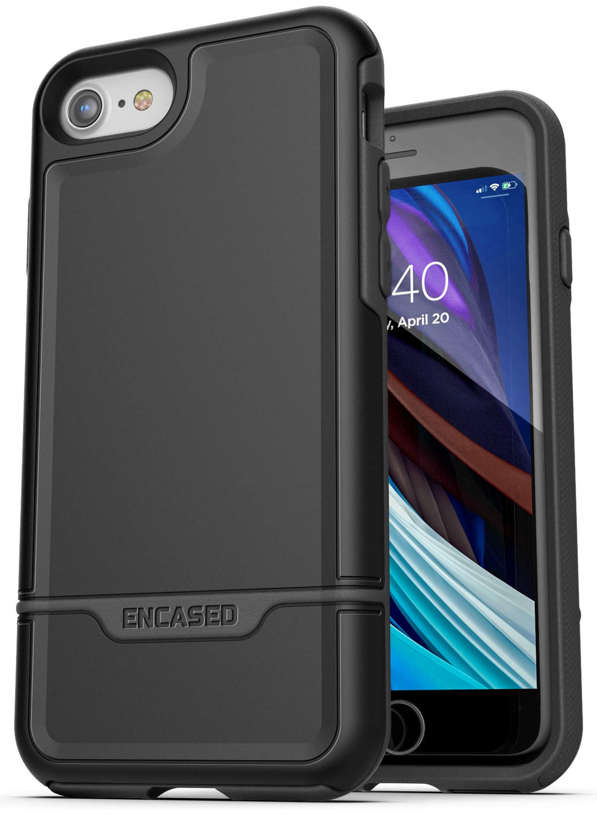 Encased Protective Rebel Case For Iphone Se 2022 (3Rd Gen) - Black