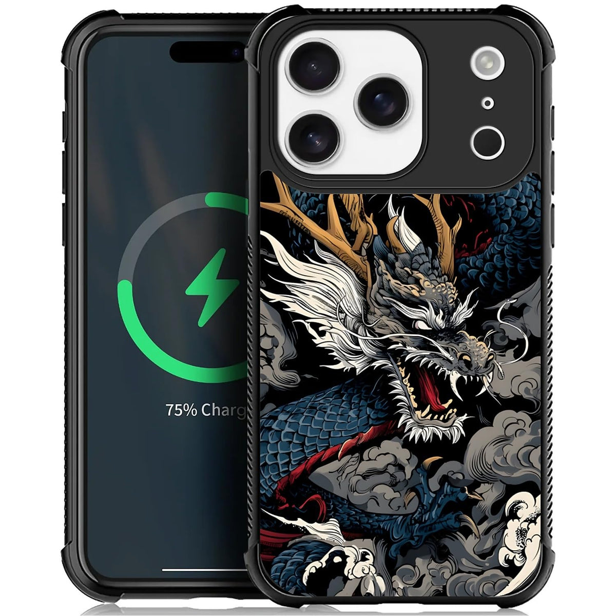 Deaorew For Iphone 17 Pro Case | Compatible With Magsafe | Classic Slim Cover Design | Japanese Dragon