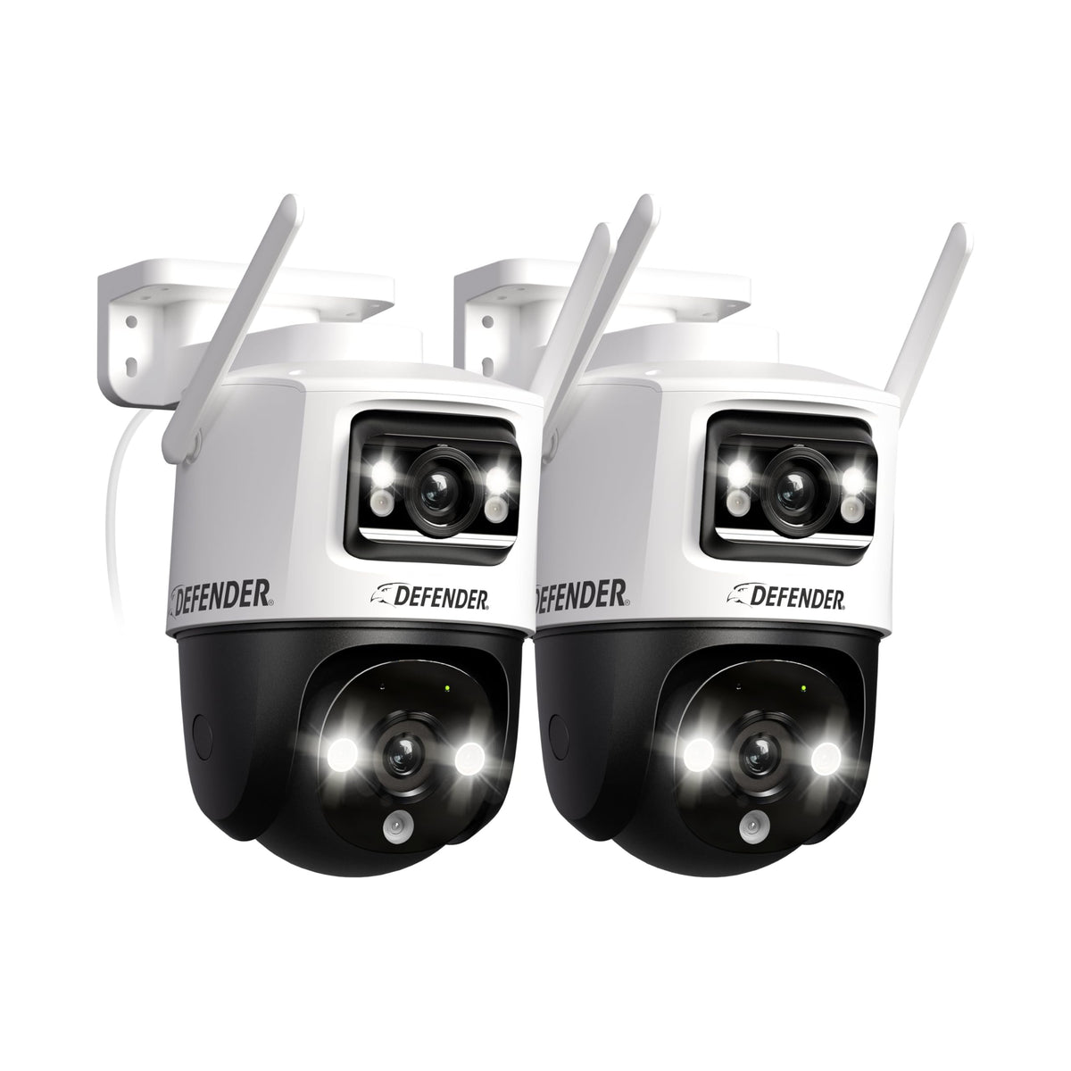 Defender Ai Powered Guard Pro 3K Plus Dual Lens Ptz Wifi 6/Bluetooth Plug-In Power Security Camera, Human/Vehicle Detection, Ai