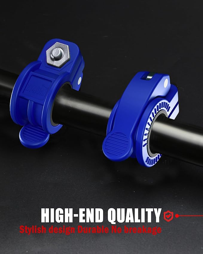 ZY-HUAN 1 Inch Barbell Clips, Adjustable Barbell Collars 23–30mm, Weight Clips for Dumbbells, Nylon Clamps with 6 Inserts