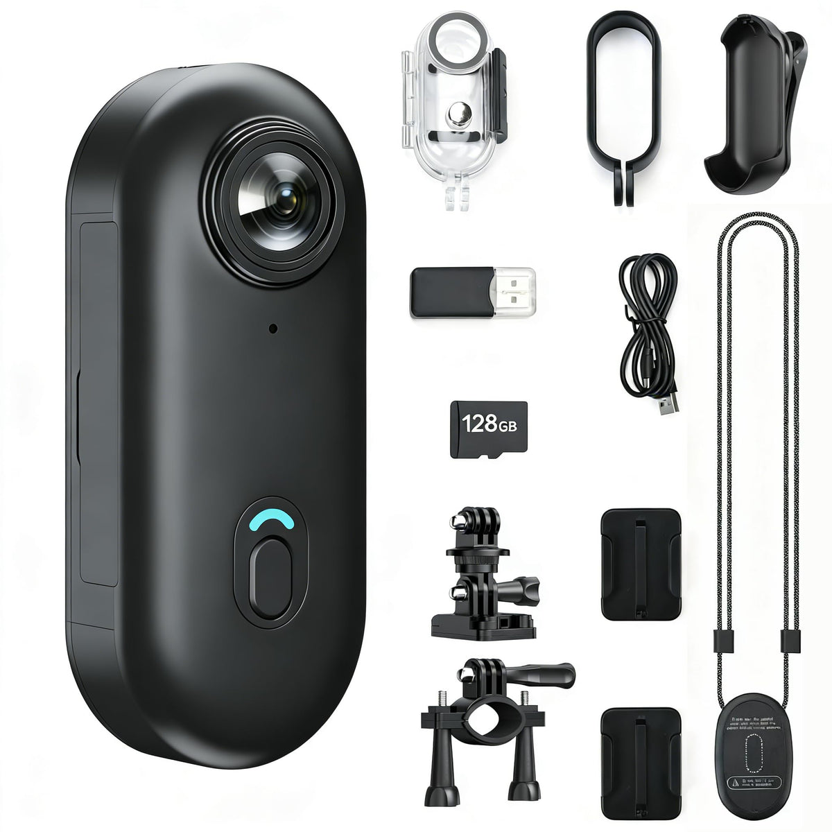 Jeto 4K Mini Body Camera 64G, Wearable Magnetic Clip-On Camera, 150 Wide Angle Pov, Wifi App Live View, Waterproof Case, Helmet/