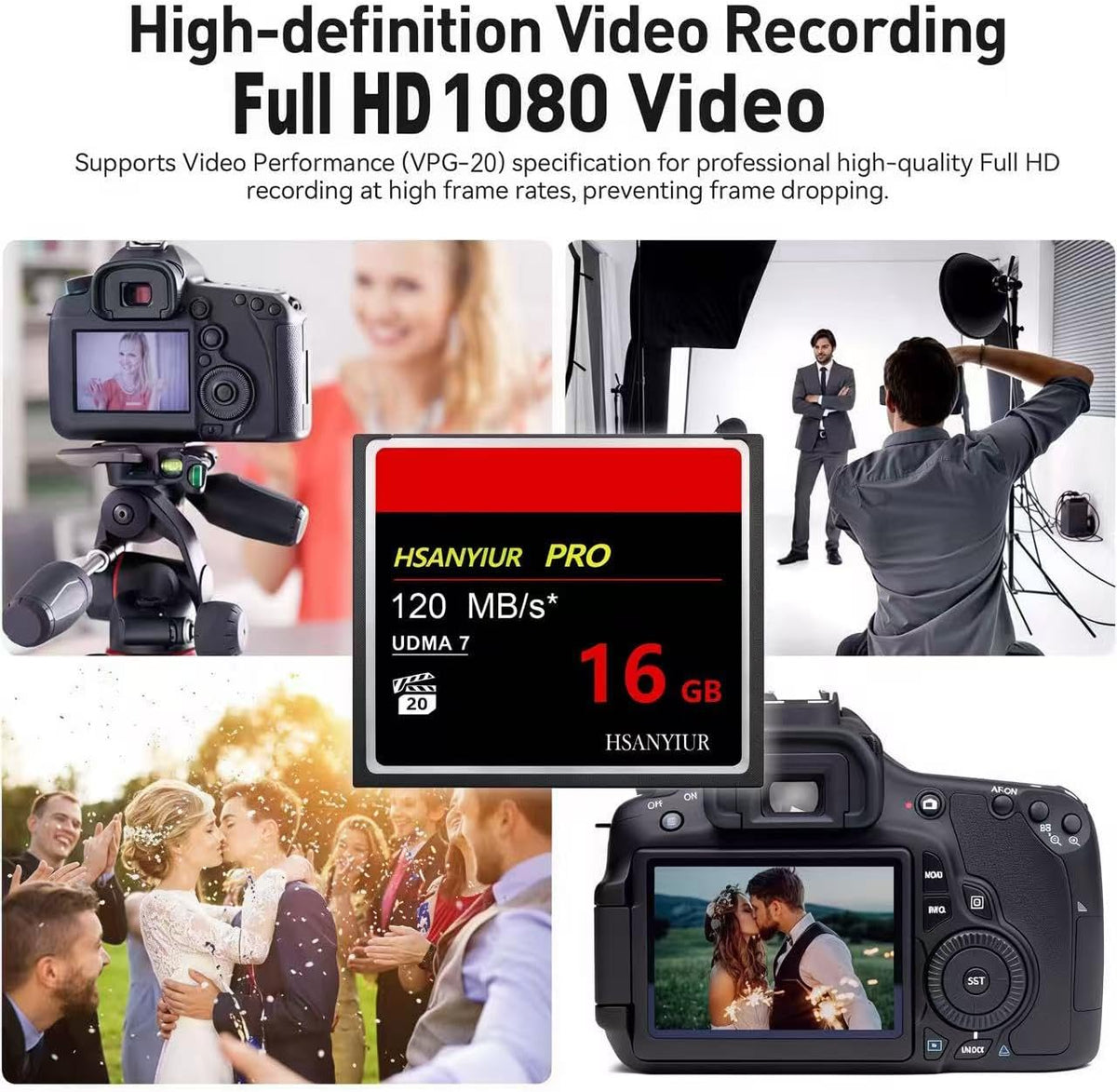 HSANYIUR 32GB UDMA High Speed Original CF Card Camera Memory Card