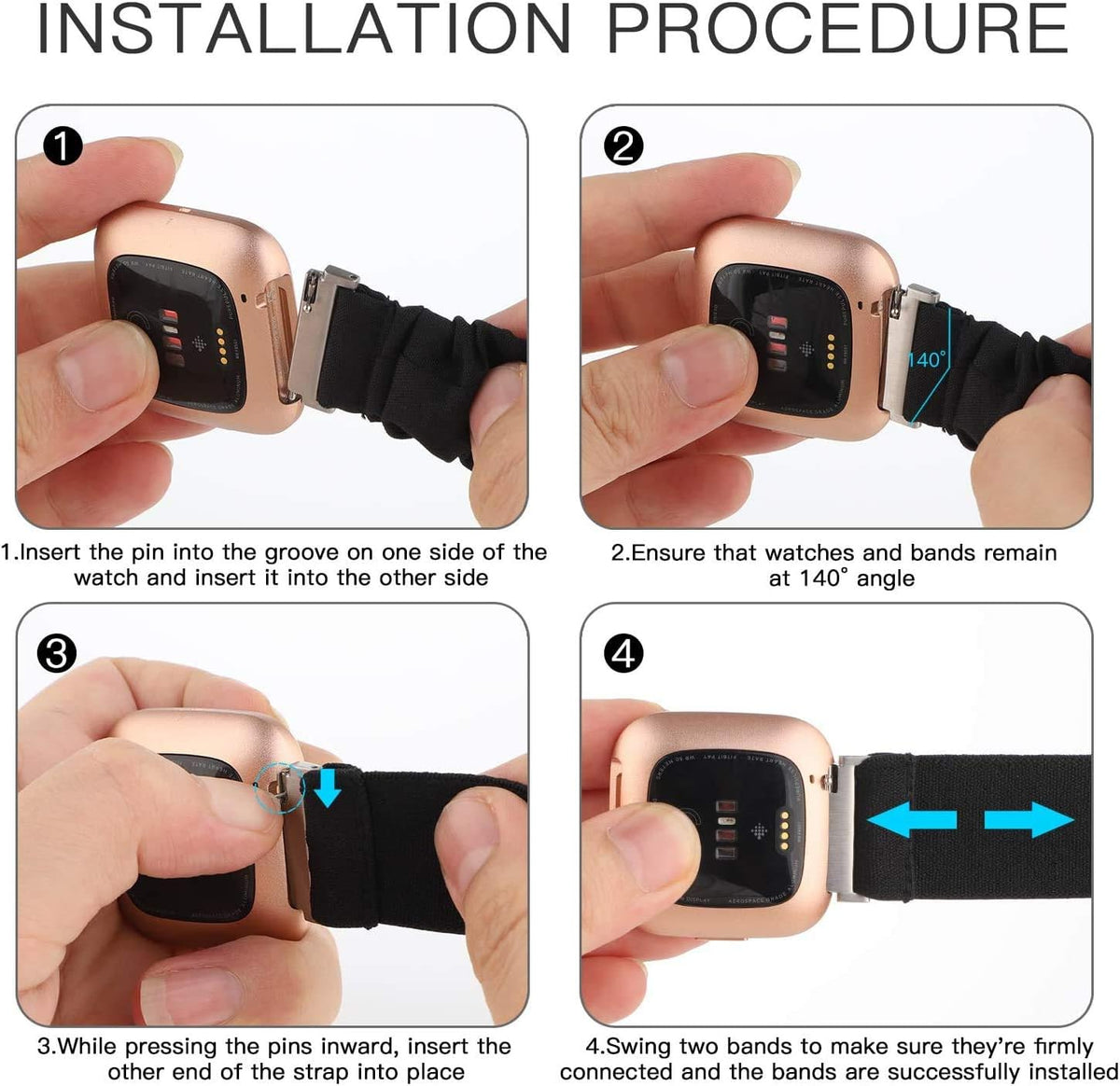 EIGIIS Compatible Military Smartwatch Band, Adjustable Stretch Nylon Replacement Strap for VALYV K22, EIGIIS K22, GUCABE